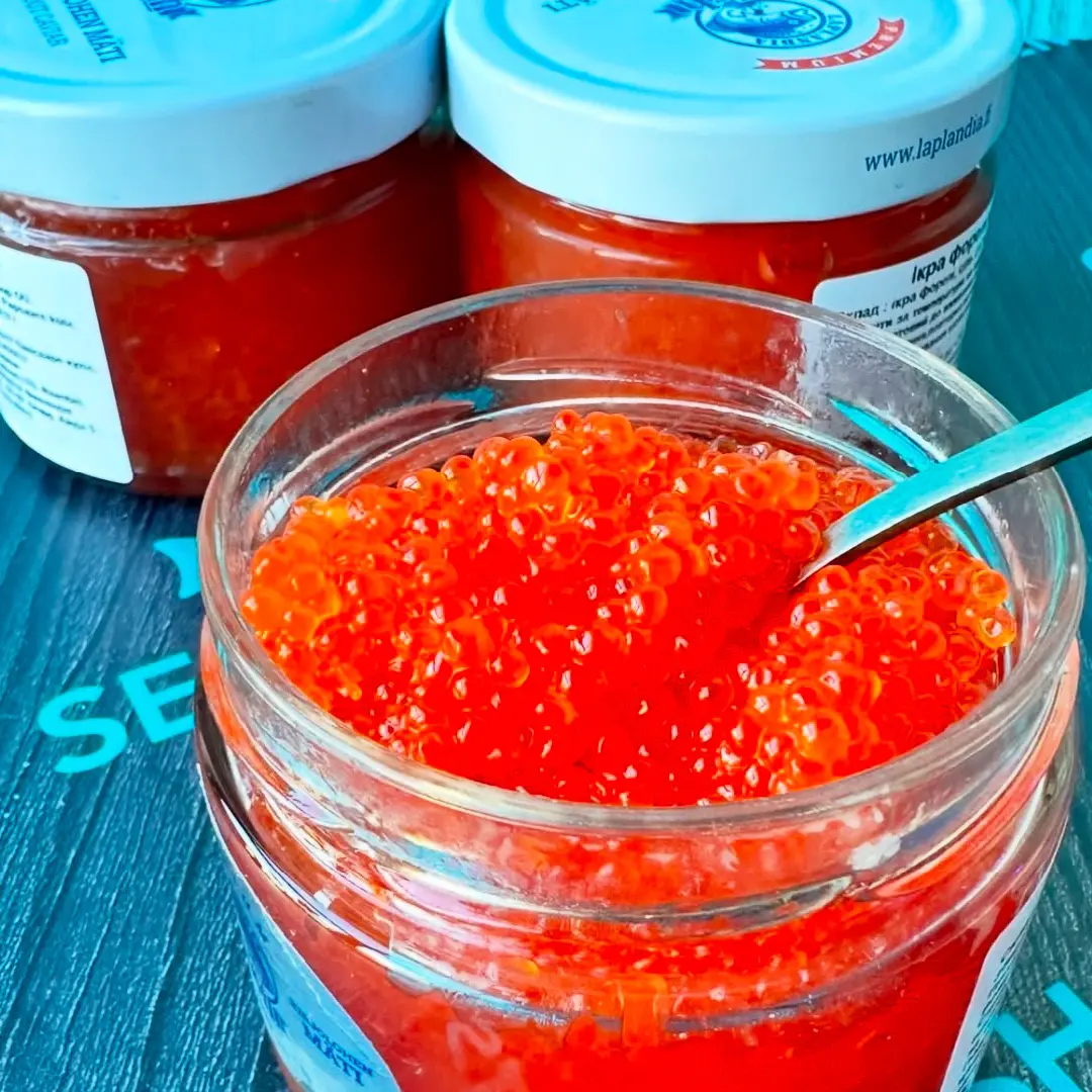 Ікра форелі солено-морожена 250г